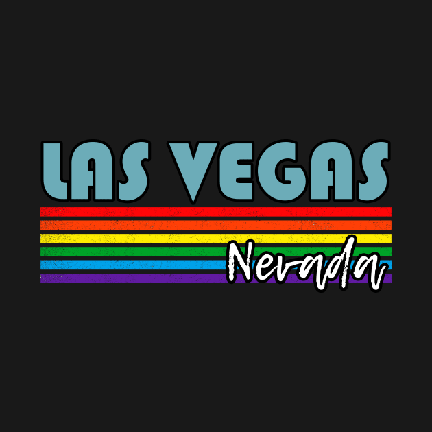 Las Vegas Nevada Pride Shirt Las Vegas LGBT Gift LGBTQ Supporter Tee Pride Month Rainbow Pride Parade by NickDezArts