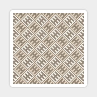 Tribal geometric pattern (Sand shades) Magnet