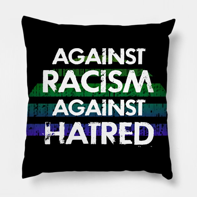 Against racism, hatred. Don't turn your back. We all bleed the same color. Silence is violence. End white supremacy. Anti-racist. Stop police brutality. Black lives matter. Racial inequality. Pillow by IvyArtistic