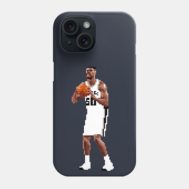 David Robinson Pixel Free Throw Phone Case by qiangdade