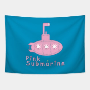Pink submarine Tapestry