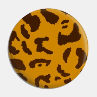 Brown and Orange Jaguar Print Pin