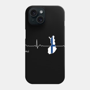 Finland Suomi Heartbeat Flag Phone Case