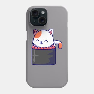 Cute Cat Sushi Cartoon Phone Case