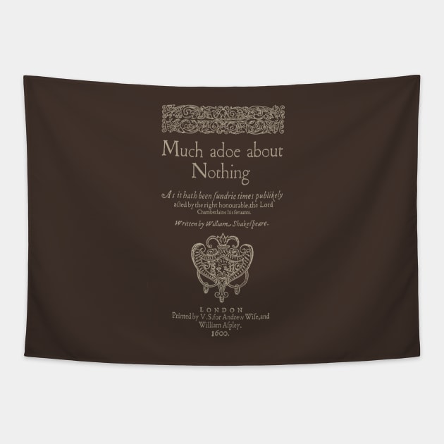 Shakespeare, Much adoe about nothing. Dark clothes version Tapestry by bibliotee