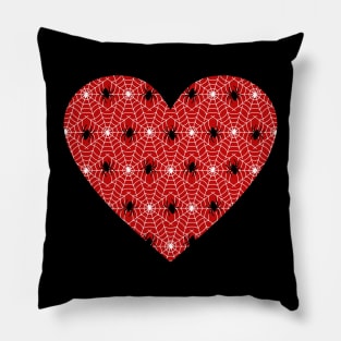 Spider Web Heart Pillow