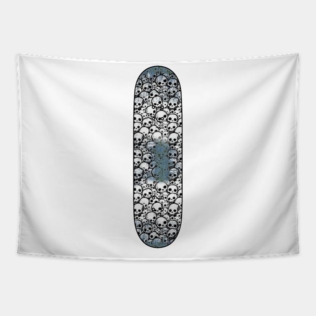 Distressed Skateboard T-Shirt Tapestry by nocartinslot