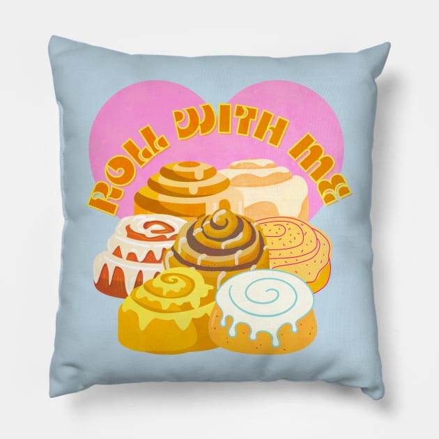 Cinnamon roll Pillow by VultureVomitInc