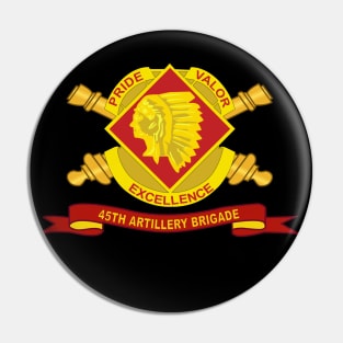 45th Artillery Brigade w Br - Ribbon Pin