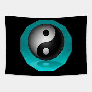 Yin Yang - Light Blue Tapestry