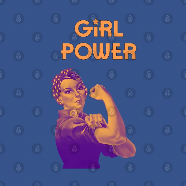 Girl power - We can do it feminist quote (orange) by punderful_day