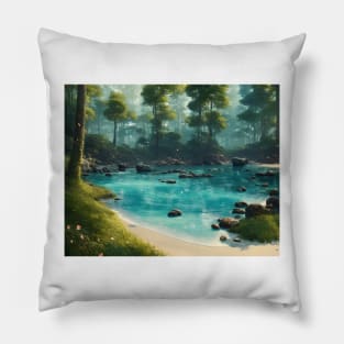 Beach and Forest Pillow