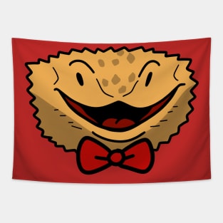 Bowtie Beared Dragon Face Tapestry