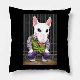 Psycho Bull Terrier Pillow