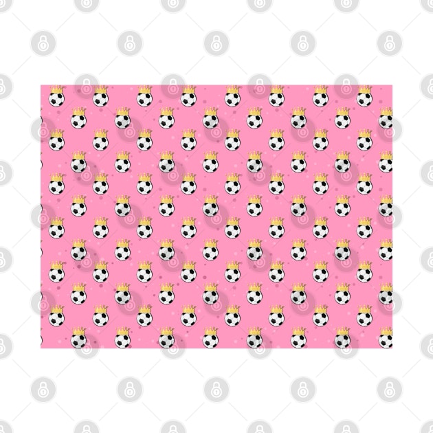 Football / Soccer - Sports King Seamless Pattern - Pink Background by DesignWood-Sport