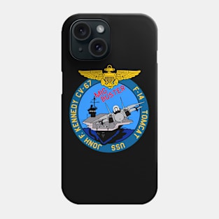 F-14 Tomcat - Mig Buster USS Jonh F Kennedy - Clean Style Phone Case