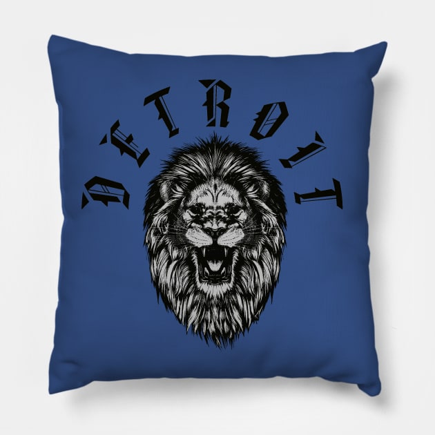 Detroit Lion's Head Pillow by Colonel JD McShiteBurger