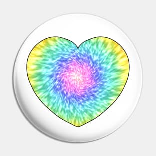 Heart Love Tie Dye Pin