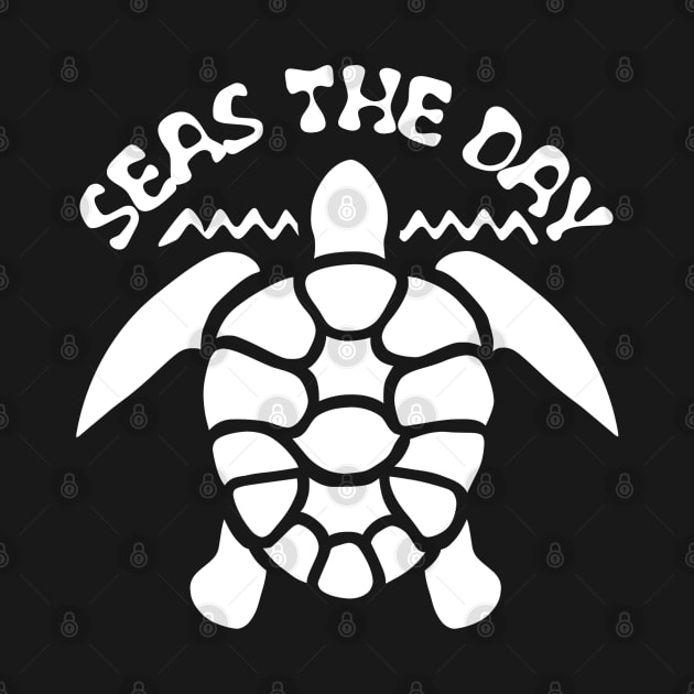 Seas The Day - Turtle Silhouette by TMBTM