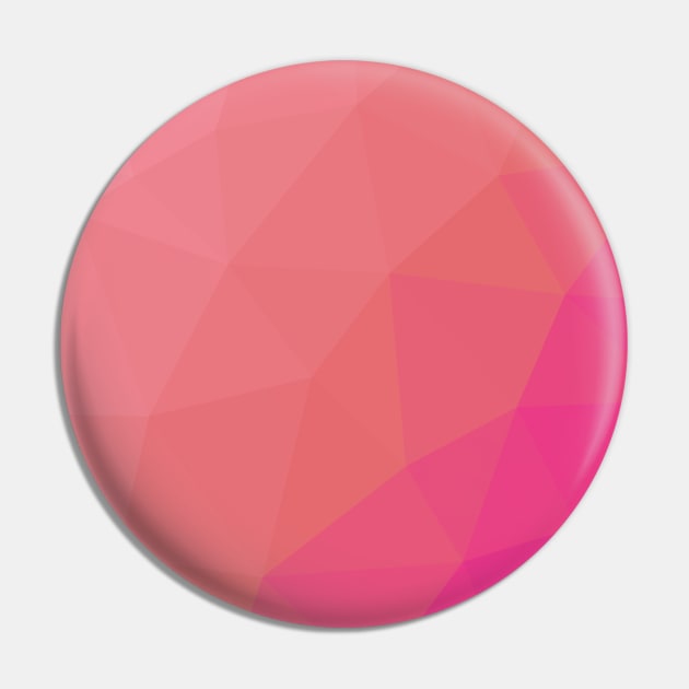 Coral Pink Abstract Geometric Circle Design Pin by love-fi