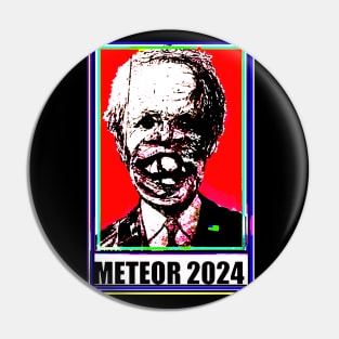 Vote Meteor 2024 in Hellfire Red Pin