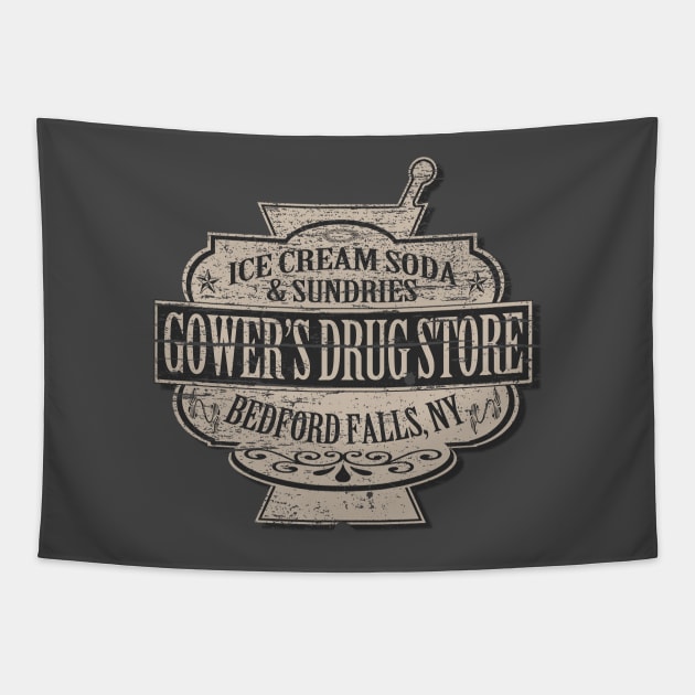 Gower's Drug Store Distressed Tapestry by PopCultureShirts