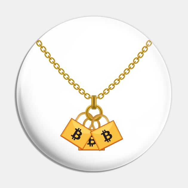 Bitcoin Cool Cryptocurrency Funny Necklace Pin by macshoptee