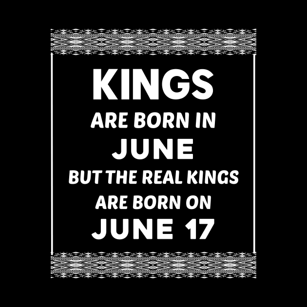 Birthday King White June 17 17th by blakelan128