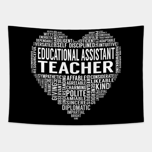 Educational Assistant Teacher Heart Tapestry by LotusTee