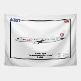 Airbus A321 - Aero Lloyd "FC Bayern München" (Art Print) Tapestry