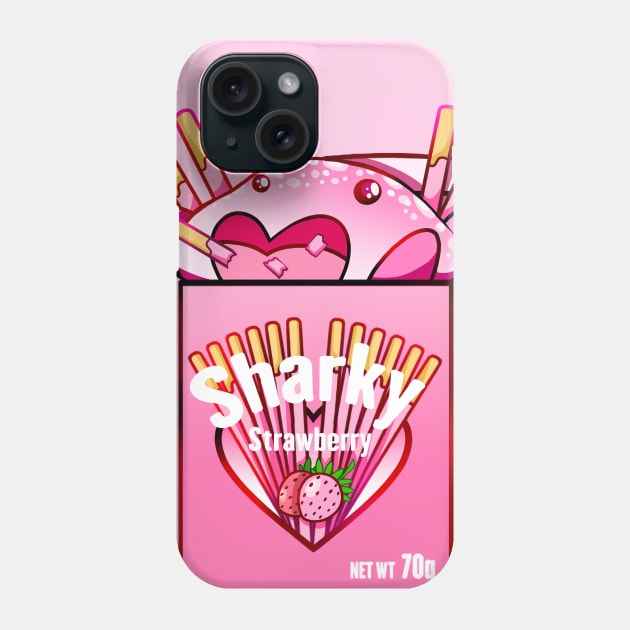 Strawberry Sharky Phone Case by SharksnDonuts