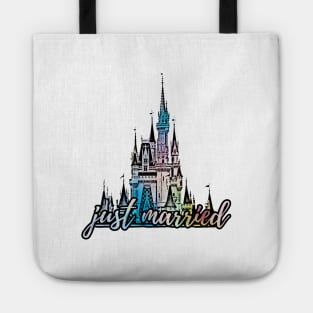 Just Married Magic Castle Colorful Tote