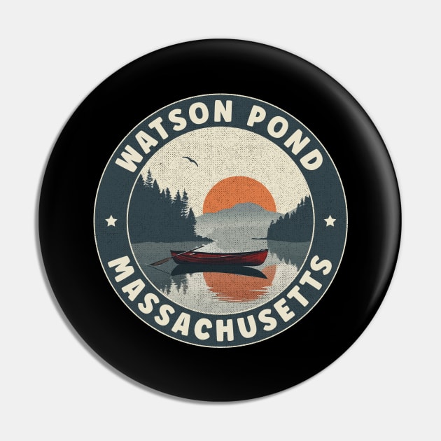 Watson Pond Massachusetts Sunset Pin by turtlestart