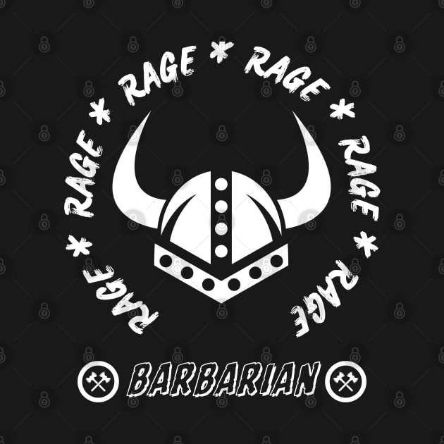 Barbarian Rage Dungeons and Dragons by Baby Kraken Creative Designs