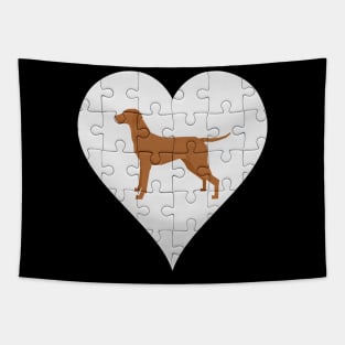 Vizsla Heart Jigsaw Pieces Design - Gift for Vizsla Lovers Tapestry