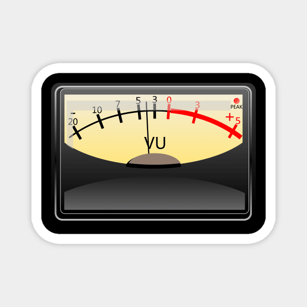 Retro Vu Meter Magnet by Dotty42