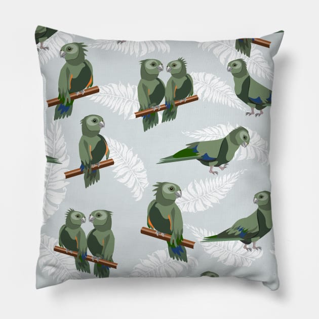 Kea New Zealand Birds Pillow by mailboxdisco