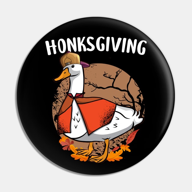 Honksgiving Goose Meme Thanksgiving Costume Pilgrim Hat Pin by Rebrand