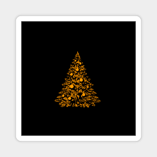 Golden christmas tree #1 Magnet