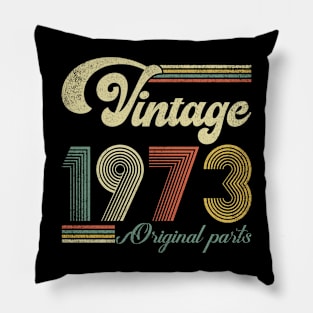 Retro Vintage 1973 51st Birthday Gift Men Women 51 Years Old Pillow