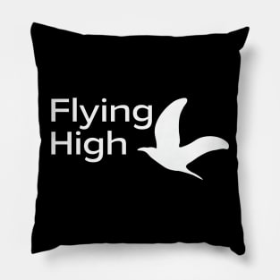 Flying High White Bird Pillow