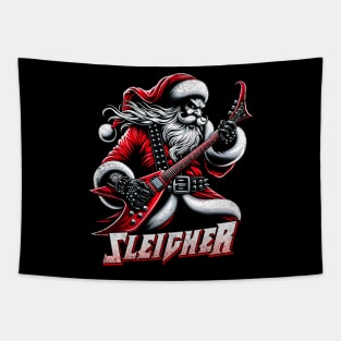 Sleigher Santa Claus Rock Christmas Tapestry