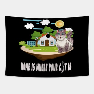 home is where your cat Tapestry