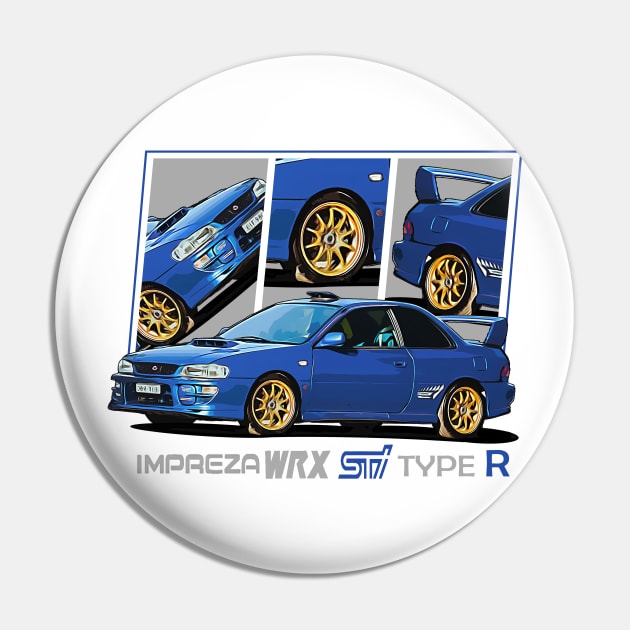 Impreza WRX STI Type R Two Doors, Coupe, JDM Car Pin by T-JD