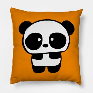 Cute Baby Panda - Tangerine Pillow