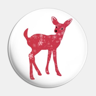 Deer with red christmas pattern Pin