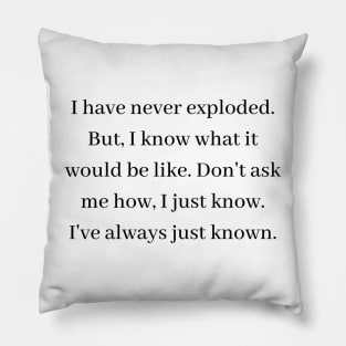 I have never exploded Garth Marenghi’s Darkplace Pillow