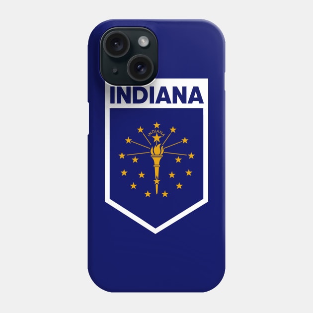 Indiana State Flag Emblem Phone Case by SLAG_Creative