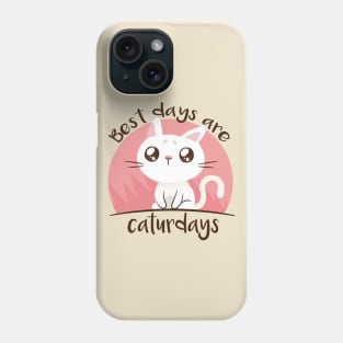 Best days are Caturdays Phone Case