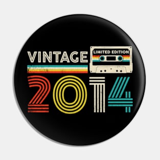 10th Birthday 2014 Cassette Tape Pin